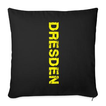 Dresden - Sofakissenbezug 45 x 45 cm - Schwarz - Vorne