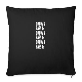 Drum And Bass Music Liquid Jungle EDM Cool Drum & - Sofakissenbezug 45 x 45 cm - Schwarz - Vorne
