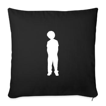 Afro in white! HipHop Gift Afro Idea - Sofa pillowcase 17,3'' x 17,3'' (45 x 45 cm) - black - Front