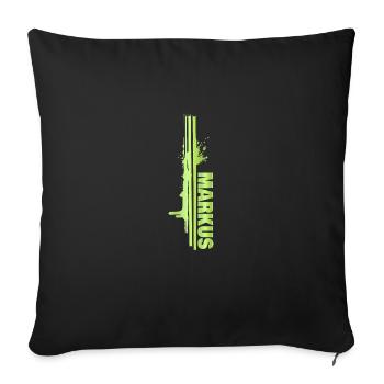 Splash of color Markus - Sofa pillowcase 17,3'' x 17,3'' (45 x 45 cm) - black - Front