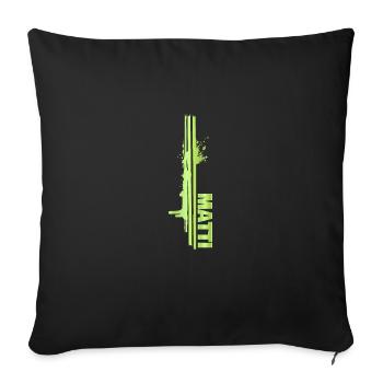 Cadeau pour Matti - Housse de coussin décorative 45 x 45 cm - noir - Devant