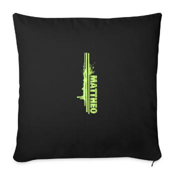 Mattheo comme une touche de couleur - Housse de coussin décorative 45 x 45 cm - noir - Devant