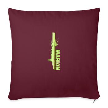 Une touche de couleur Marian - Housse de coussin décorative 45 x 45 cm - bordeaux - Devant