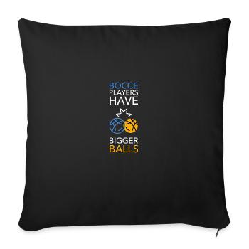 Boccia Ball Lawn Bowling Cadeau - Housse de coussin décorative 45 x 45 cm - noir - Devant