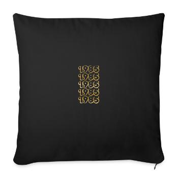 Or 1985 - Housse de coussin décorative 45 x 45 cm - noir - Devant
