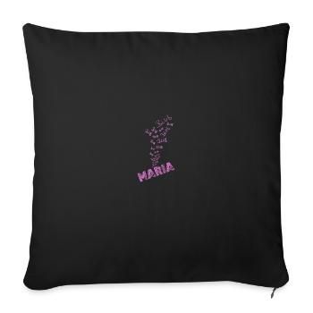 Maria - Sofa pillowcase 17,3'' x 17,3'' (45 x 45 cm) - black - Front