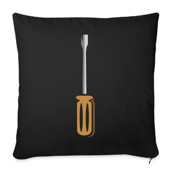 Conception d’outils de tournevis pour les artisans - Housse de coussin décorative 45 x 45 cm - noir - Devant