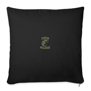Catch and Release - Sofa pillowcase 17,3'' x 17,3'' (45 x 45 cm) - black - Front