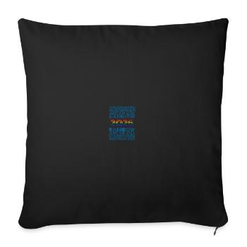 Year 2025 - Sofa pillowcase 17,3'' x 17,3'' (45 x 45 cm) - black - Front
