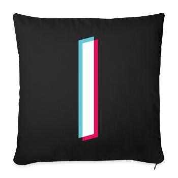 I - point I - Sofa pillowcase 17,3'' x 17,3'' (45 x 45 cm) - black - Front