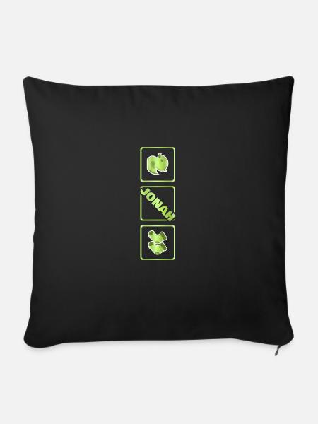Geburt Jonah - Sofakissenbezug 45 x 45 cm - Schwarz