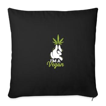 I am a vegan smoker poison - Sofa pillowcase 17,3'' x 17,3'' (45 x 45 cm) - black - Front
