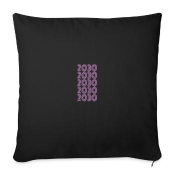 2030 - Sofa pillowcase 17,3'' x 17,3'' (45 x 45 cm) - black - Front