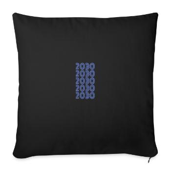 2030 - Sofa pillowcase 17,3'' x 17,3'' (45 x 45 cm) - black - Front
