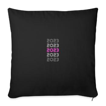 Modèle 2023 - Housse de coussin décorative 45 x 45 cm - noir - Devant
