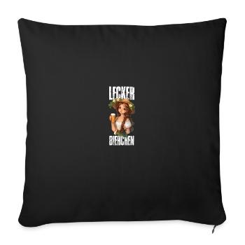 Lecker Bierchen Meme Bier Weizenbier Weißbier - Sofakissenbezug 45 x 45 cm - Schwarz - Vorne