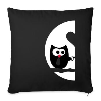 Owls right - Valentine'S Day - Sofa pillowcase 17,3'' x 17,3'' (45 x 45 cm) - black - Front