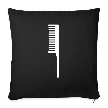 Hairdresser Comb Frisous Scissors Scissors Hair Hairdresser - Sofa pillowcase 17,3'' x 17,3'' (45 x 45 cm) - black - Front