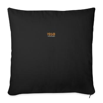 1958 Vintage Milestone Retro - Sofa pillowcase 17,3'' x 17,3'' (45 x 45 cm) - black - Front