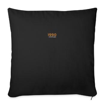 1990 ' s Vintage Milestone rétro - Housse de coussin décorative 45 x 45 cm - noir - Devant