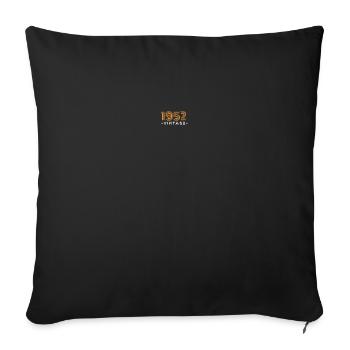 1952 Vintage Milestone Retro - Sofa pillowcase 17,3'' x 17,3'' (45 x 45 cm) - black - Front