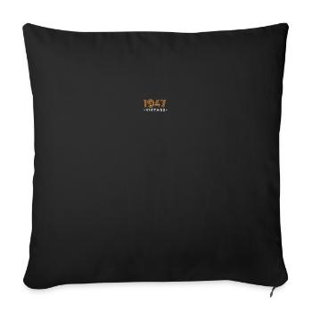 1947 Vintage Milestone Retro - Sofa pillowcase 17,3'' x 17,3'' (45 x 45 cm) - black - Front