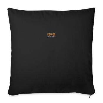 1948 Vintage Milestone Retro - Sofa pillowcase 17,3'' x 17,3'' (45 x 45 cm) - black - Front