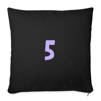 5. 5 YEARS. 5th ANNIVERSARY. 5 YEAR ANNIVERSARY - Sofa pillowcase 17,3'' x 17,3'' (45 x 45 cm) - black - Front