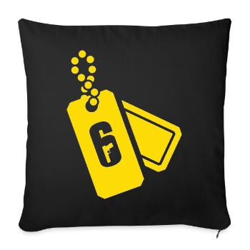 Rainbow six siege, Pro league, Renown Icon - Housse de coussin décorative 45 x 45 cm - noir - Devant