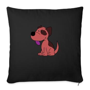Sweet Dogs Dog Dog Love Gift Wau Animal Love - Sofa pillowcase 17,3'' x 17,3'' (45 x 45 cm) - black - Front