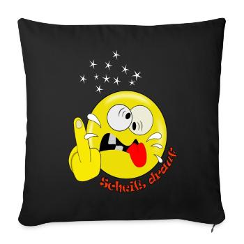 Funny fun - Sofa pillowcase 17,3'' x 17,3'' (45 x 45 cm) - black - Front