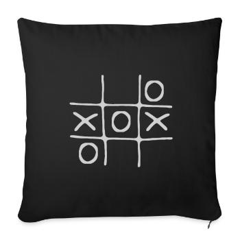 Tic Tac Toe - Sofa pillowcase 17,3'' x 17,3'' (45 x 45 cm) - black - Front