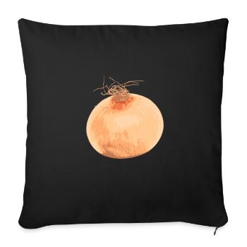 onion - Sofa pillowcase 17,3'' x 17,3'' (45 x 45 cm) - black - Front