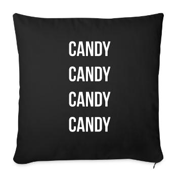 CANDY - Sofa pillowcase 17,3'' x 17,3'' (45 x 45 cm) - black - Front