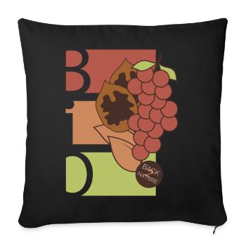 Organic Fruits Fruit Symbol Healthy Food Food Icon - Sofa pillowcase 17,3'' x 17,3'' (45 x 45 cm) - black - Front