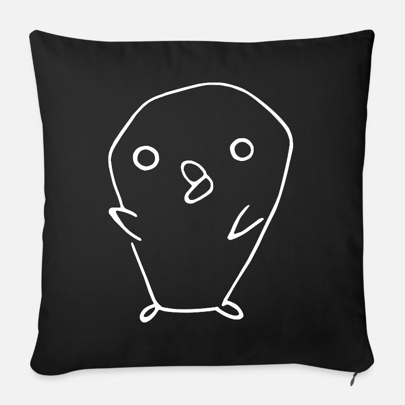 Enton Ente Anime Manga - Sofakissenbezug 45 x 45 cm - Schwarz