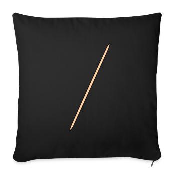 toothpick - Sofa pillowcase 17,3'' x 17,3'' (45 x 45 cm) - black - Front