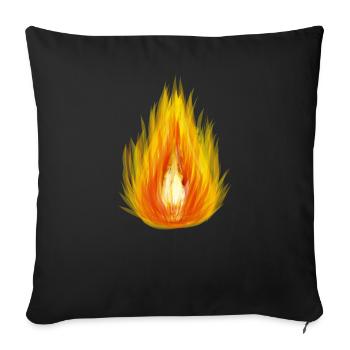 Fire - Sofa pillowcase 17,3'' x 17,3'' (45 x 45 cm) - black - Front