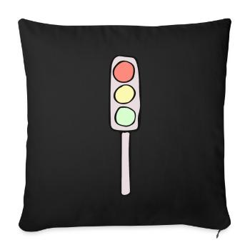 feux de circulation - Housse de coussin décorative 45 x 45 cm - noir - Devant