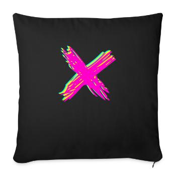 character - Sofa pillowcase 17,3'' x 17,3'' (45 x 45 cm) - black - Front