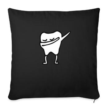 Tooth - Sofa pillowcase 17,3'' x 17,3'' (45 x 45 cm) - black - Front