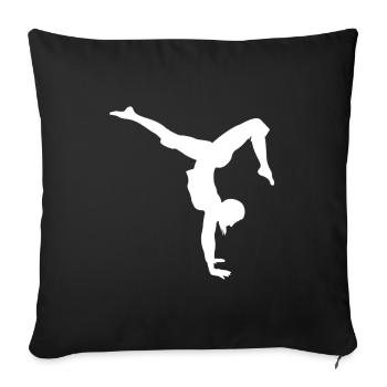 Gymnastics dancer - Sofa pillowcase 17,3'' x 17,3'' (45 x 45 cm) - black - Front