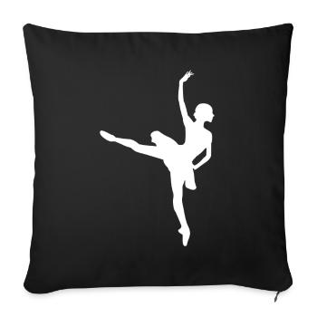 Ballerina dancer - Sofa pillowcase 17,3'' x 17,3'' (45 x 45 cm) - black - Front