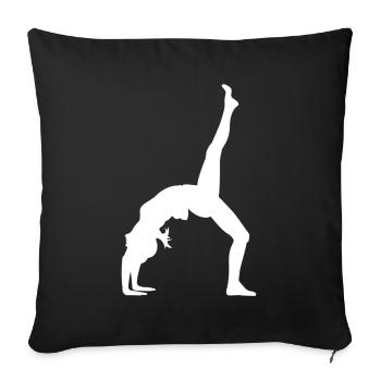 Gymnastics dancer - Sofa pillowcase 17,3'' x 17,3'' (45 x 45 cm) - black - Front