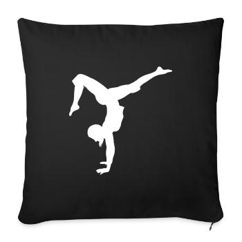Danse de gymnastique - Housse de coussin décorative 45 x 45 cm - noir - Devant