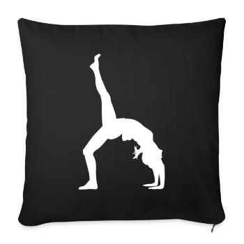 Gymnastics dancer - Sofa pillowcase 17,3'' x 17,3'' (45 x 45 cm) - black - Front