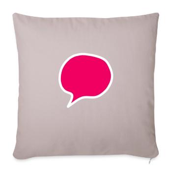 speech bubble - Sofa pillowcase 17,3'' x 17,3'' (45 x 45 cm) - light taupe - Front
