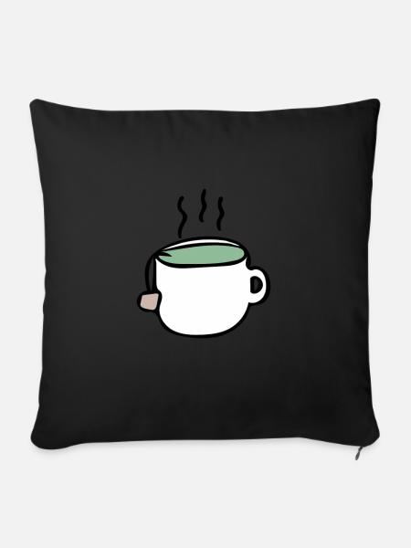 Tee - Sofakissenbezug 45 x 45 cm - Schwarz