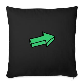 Arrow - Sofa pillowcase 17,3'' x 17,3'' (45 x 45 cm) - black - Front