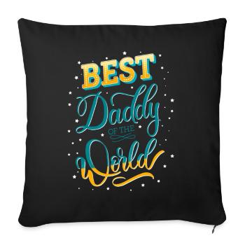 Meilleur papa - Housse de coussin décorative 45 x 45 cm - noir - Devant